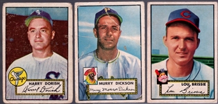 1952 Topps Bb- 3 Diff