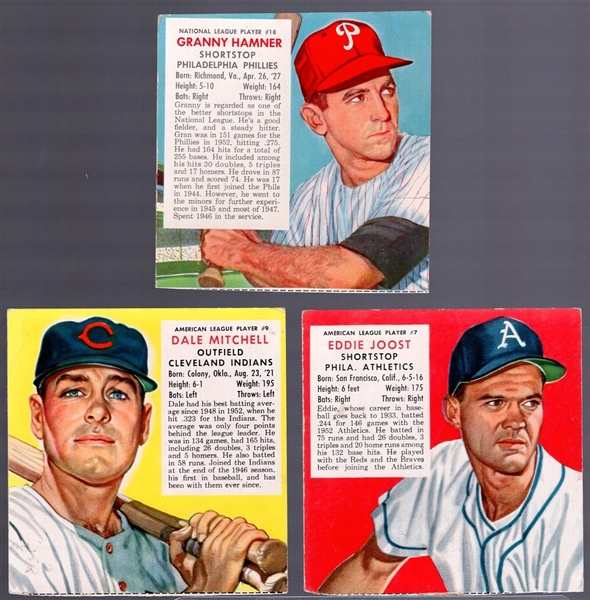 1953 Red Man Tobacco Bb- 3 Diff- No Tabs- March expiration backs