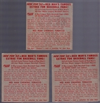 1953 Red Man Tobacco Bb- 3 Diff- No Tabs- March expiration backs
