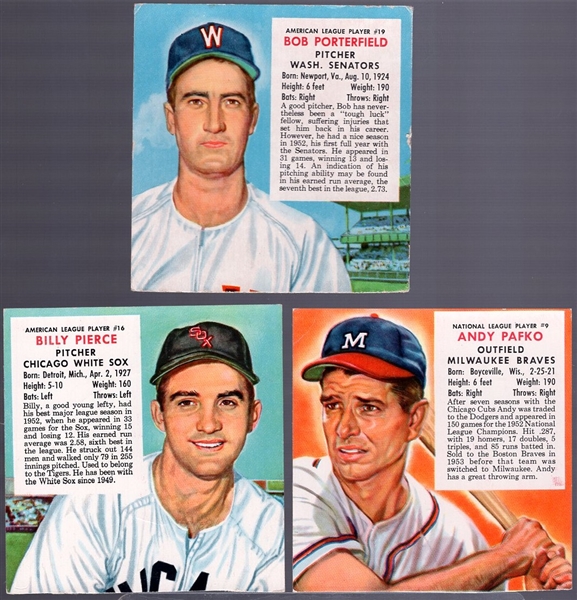 1953 Red Man Tobacco Bb- 3 Diff- No Tabs- March expiration backs