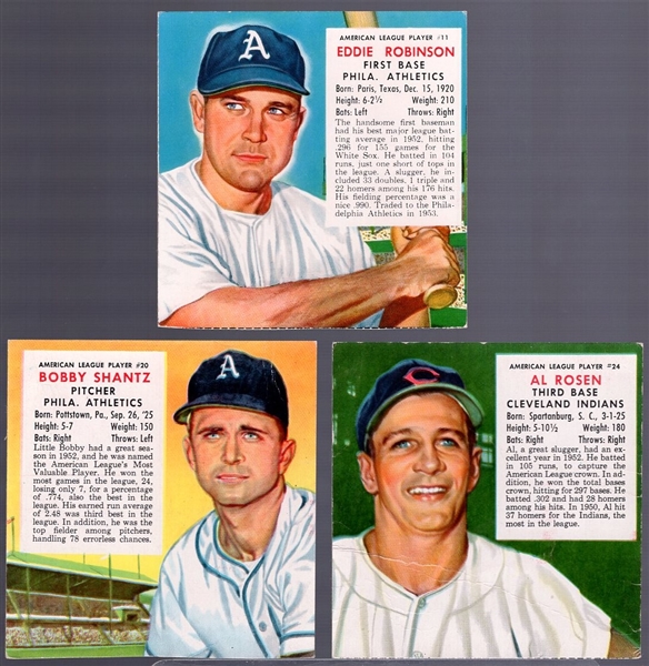 1953 Red Man Tobacco Bb- 3 Diff- No Tabs-March expiration backs
