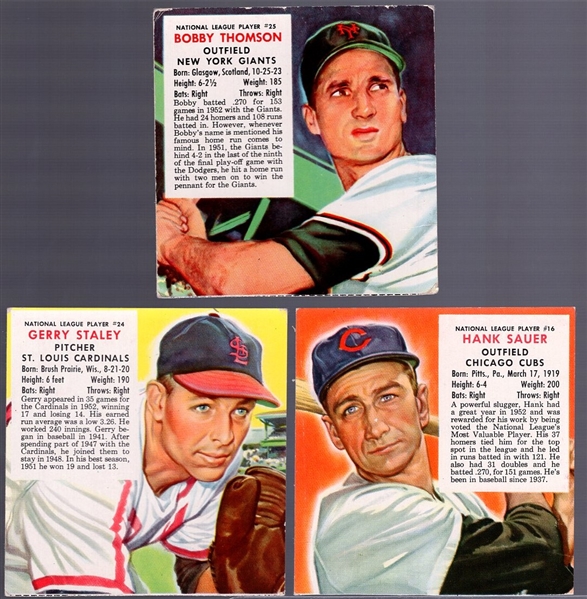 1953 Red Man Tobacco Bb- 3 Diff- No Tabs- March expiration backs