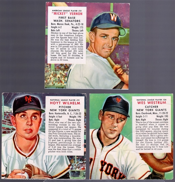 1953 Red Man Tobacco Bb- 3 Diff- No Tabs- March expiration backs