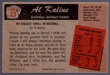 1955 Bowman Baseball- #23 Al Kaline, Tigers