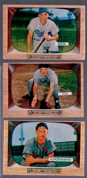 1955 Bowman Baseball- 3 Diff