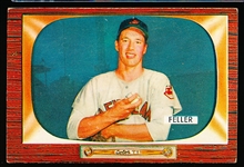 1955 Bowman Baseball- #134 Bob Feller, Cleveland