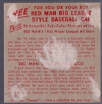 1955 Red Man Tobacco Bb- No Tab- NL #19 Duke Snider, Dodgers