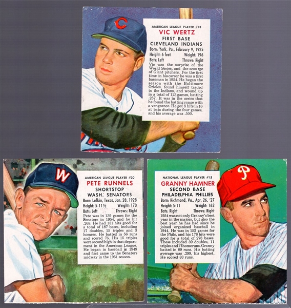 1955 Red Man Tobacco Bb- No Tabs- 3 Diff