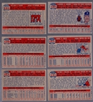 1957 Topps Baseball- 6 Diff