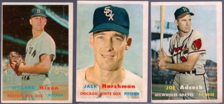 1957 Topps Baseball- 7 Diff