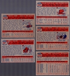 1957 Topps Bb- 5 Diff Semi Hi#’s