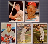 1957 Topps Bb- 5 Diff Semi Hi#’s