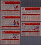 1957 Topps Bb- 5 Diff Semi Hi#’s