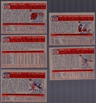 1957 Topps Bb- 5 Diff Semi Hi#’s