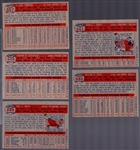 1957 Topps Bb- 5 Diff Semi Hi#’s