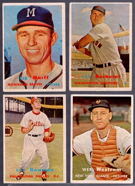 1957 Topps Bb- 8 Diff Semi Hi#’s