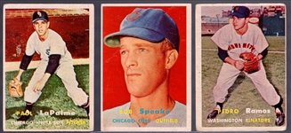 1957 Topps Bb- 7 Diff Semi Hi#’s