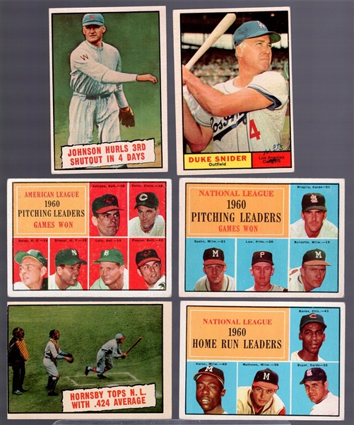1961 Topps Bb- 6 Diff