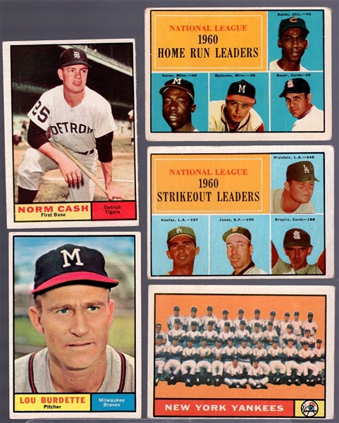 1961 Topps Bb- 5 Diff