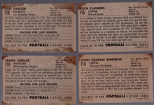 1952 Bowman Large Football- 4 Diff