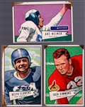 1952 Bowman Large Football- 3 Diff