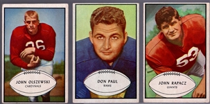 1953 Bowman Football- 3 Diff