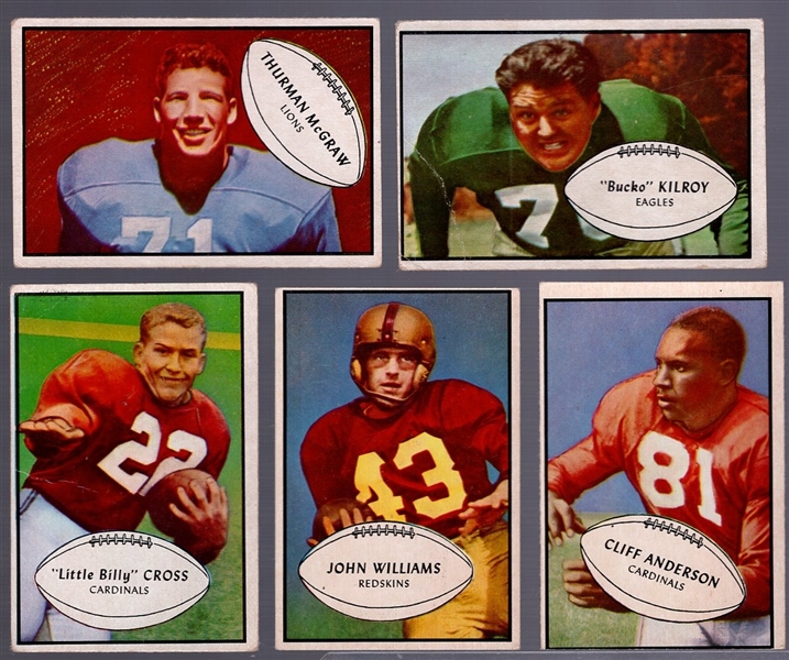 1953 Bowman Football- 5 Diff