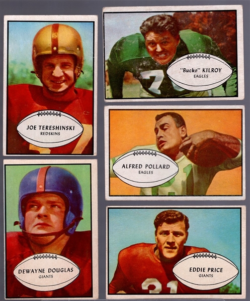 1953 Bowman Football- 5 Diff