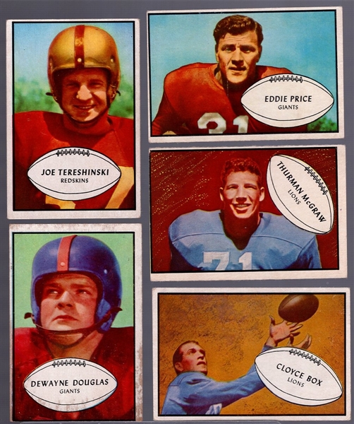 1953 Bowman Football- 5 Diff