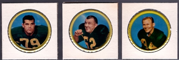 1962-63 Salada Football Metal Coins- 3 Diff Steelers