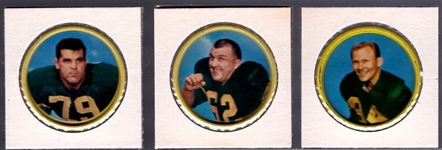 1962-63 Salada Football Metal Coins- 3 Diff Steelers