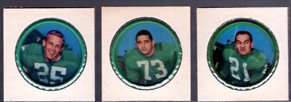 1962-63 Salada Football Metal Coins- 3 Diff Phil Eagles
