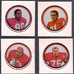 1962-63 Salada Football Metal Coins- 4 Diff Boston Patriots