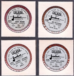 1962-63 Salada Football Metal Coins- 4 Diff Boston Patriots