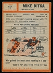 1962 Topps Fb- #17 Mike Ditka RC, Bears