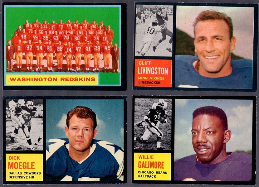 1962 Topps Fb- 15 Cards