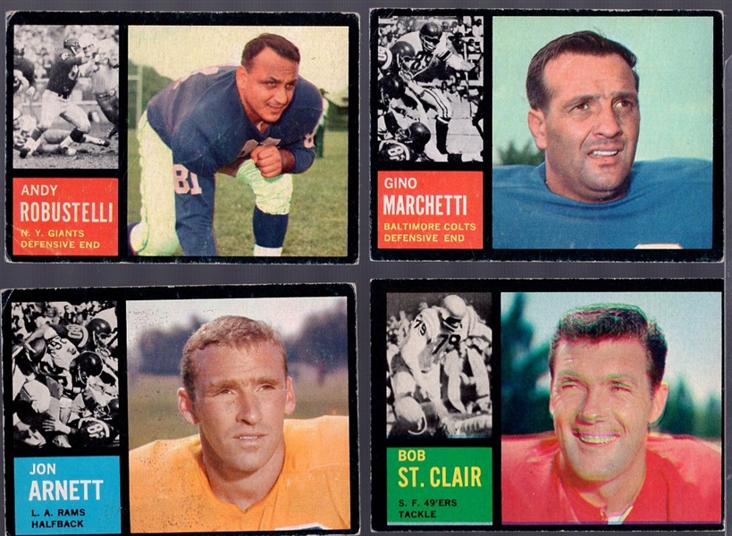 1962 Topps Fb- 35 Cards