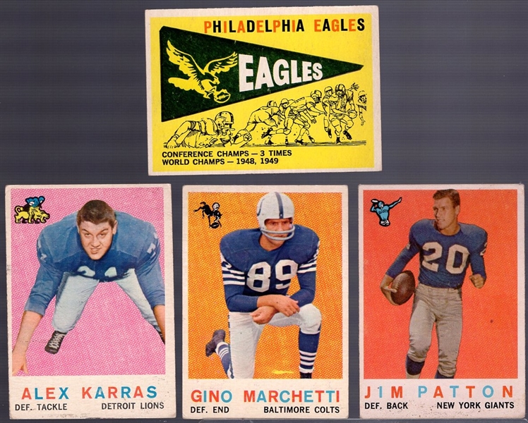 1959 Topps Fb- 20 Cards