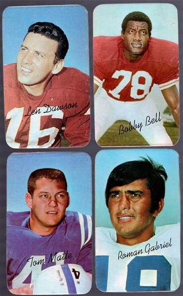 1970 Topps Football Supers- 17 Asst
