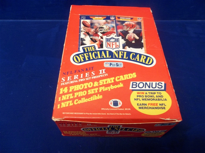 1989 Pro Set Football- Series 2- Unopened Wax Box