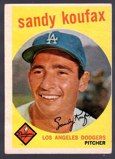 1959 Topps Baseball- #163 Sandy Koufax, Dodgers