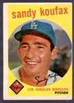 1959 Topps Baseball- #163 Sandy Koufax, Dodgers