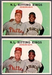 1959 Topps Baseball- #317 Ashburn/ Mays- 2 Cards