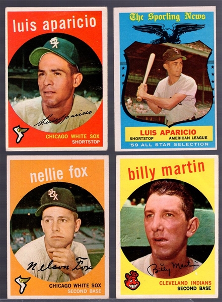 1959 Topps Baseball- 4 Diff