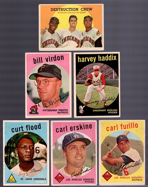 1959 Topps Baseball- 6 Diff