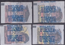 1961 Topps Bb- Magic Rub Offs- 4 Diff