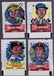 1961 Topps Bb- Magic Rub Offs- 4 Diff