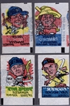 1961 Topps Bb- Magic Rub Offs- 4 Diff