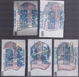 1961 Topps Bb- Magic Rub Offs- 5 Diff Teams