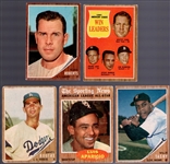 1962 Topps Bb- 5 Diff